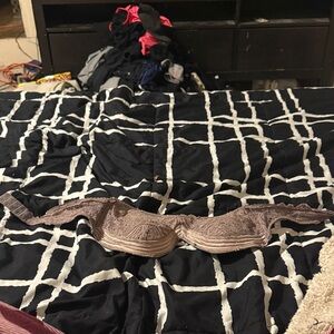 SHEIN Lace Underwire Bra - Brown